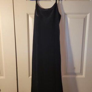 Girls black velvet maxi dress